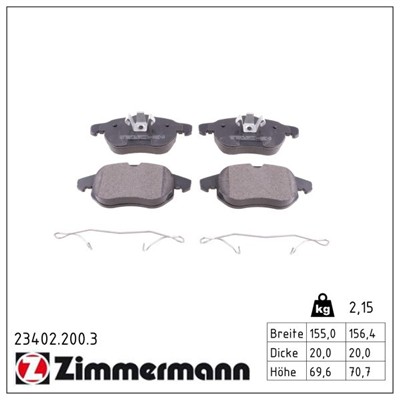 ZIMMERMANN 23402.200.3 Číslo výrobce: 23402. EAN: 4250238756897.