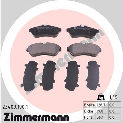 ZIMMERMANN 23409.190.1 Číslo výrobce: 23409. EAN: 4250238738206.