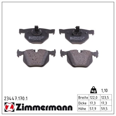 ZIMMERMANN 23447.170.1 Číslo výrobce: 21282. EAN: 4250238738336.