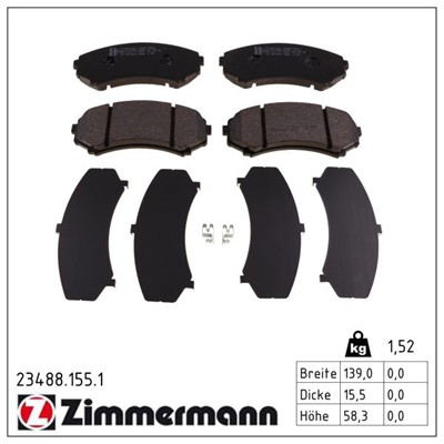 ZIMMERMANN 23488.155.1 Číslo výrobce: 23488. EAN: 4250238738466.