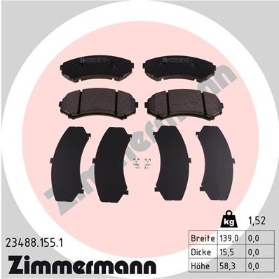 ZIMMERMANN 23488.155.1 Číslo výrobce: 23488. EAN: 4250238738466.