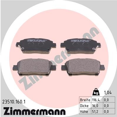 ZIMMERMANN 23510.160.1 Číslo výrobce: 23510. EAN: 4250238738534.