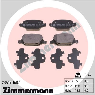 ZIMMERMANN 23517.160.1 Číslo výrobce: 23517. EAN: 4250238738565.