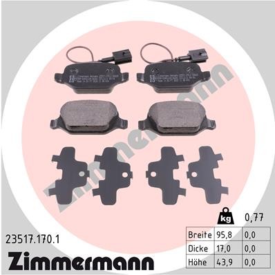 ZIMMERMANN 23517.170.1 Číslo výrobce: 23517. EAN: 4250238753858.