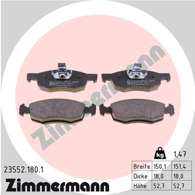 ZIMMERMANN 23552.180.1 Číslo výrobce: 23227. EAN: 4250238738701.
