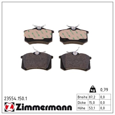 ZIMMERMANN 23554.150.1 Číslo výrobce: 20961. EAN: 4250238738718.