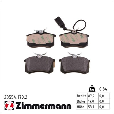 ZIMMERMANN 23554.170.2 Číslo výrobce: 20961. EAN: 4250238738732.