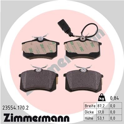 ZIMMERMANN 23554.170.2 Číslo výrobce: 20961. EAN: 4250238738732.