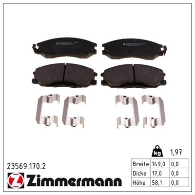 ZIMMERMANN 23569.170.2 Číslo výrobce: 23569. EAN: 4250238760603.