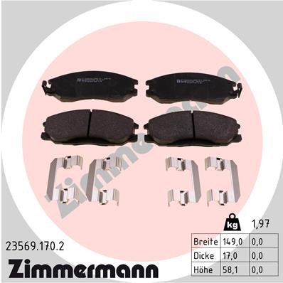 ZIMMERMANN 23569.170.2 Číslo výrobce: 23569. EAN: 4250238760603.