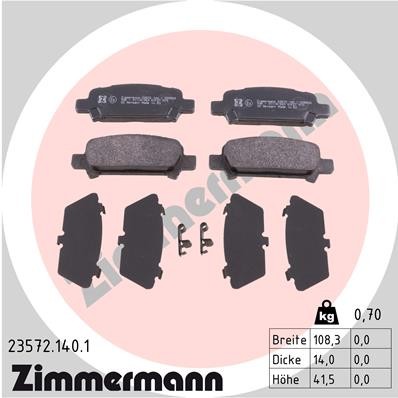 ZIMMERMANN 23572.140.1 Číslo výrobce: 23572. EAN: 4250238738787.