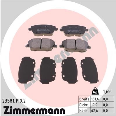 ZIMMERMANN 23581.190.2 Číslo výrobce: 23581. EAN: 4250238738824.