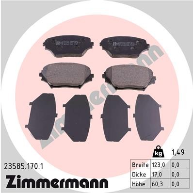 ZIMMERMANN 23585.170.1 Číslo výrobce: 23585. EAN: 4250238738855.