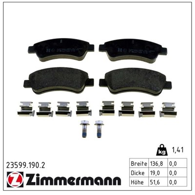ZIMMERMANN 23599.190.2 Číslo výrobce: 22954. EAN: 4250238759300.