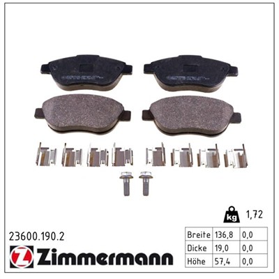 ZIMMERMANN 23600.190.2 Číslo výrobce: 23600. EAN: 4250238759294.