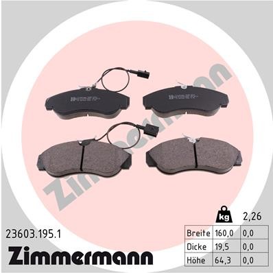 ZIMMERMANN 23603.195.1 Číslo výrobce: 21799. EAN: 4250238738947.