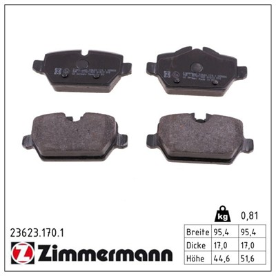 ZIMMERMANN 23623.170.1 Číslo výrobce: 23623. EAN: 4250238739005.