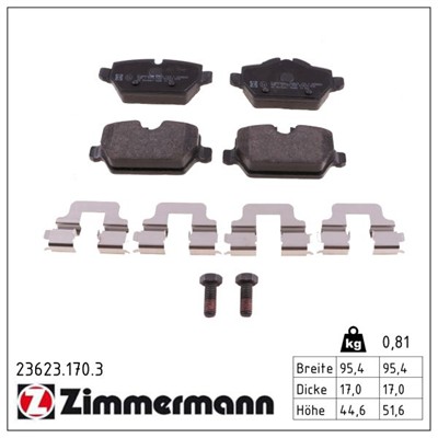 ZIMMERMANN 23623.170.3 Číslo výrobce: 23623. EAN: 4250238757641.