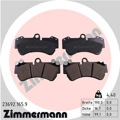 ZIMMERMANN 23692.165.9 Číslo výrobce: 23692. EAN: 4250238747949.