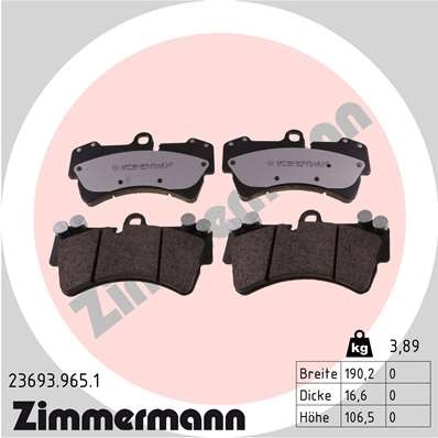 ZIMMERMANN 23693.965.1 Číslo výrobce: 23693. EAN: 4250238778998.