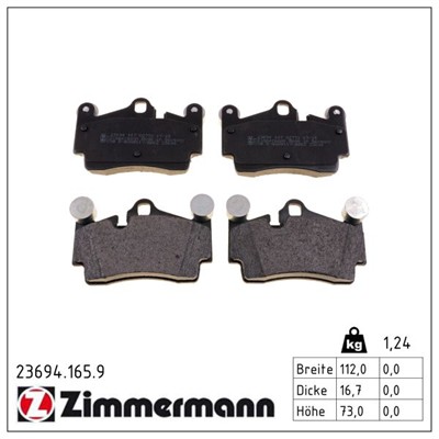 ZIMMERMANN 23694.165.9 Číslo výrobce: 23694. EAN: 4250238747963.