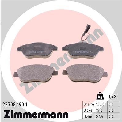 ZIMMERMANN 23708.190.1 Číslo výrobce: 23708. EAN: 4250238739258.