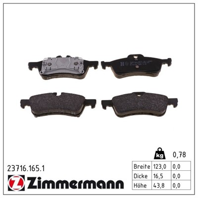 ZIMMERMANN 23716.165.1 Číslo výrobce: 23716. EAN: 4250238739289.