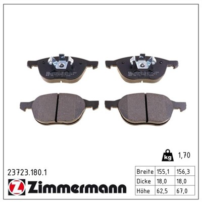 ZIMMERMANN 23723.180.1 Číslo výrobce: 23723. EAN: 4250238739302.