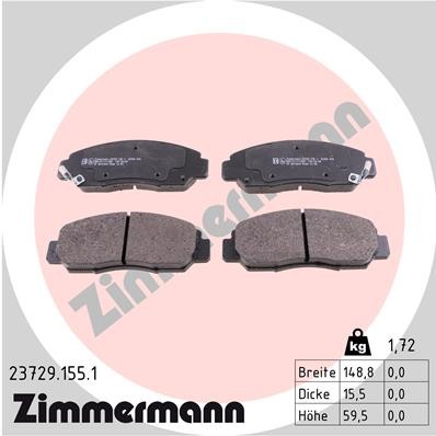 ZIMMERMANN 23729.155.1 Číslo výrobce: 23722. EAN: 4250238739326.