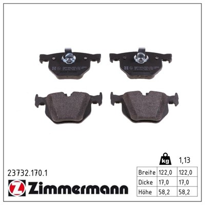 ZIMMERMANN 23732.170.1 Číslo výrobce: 23732. EAN: 4250238739333.