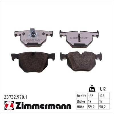ZIMMERMANN 23732.970.1 Číslo výrobce: 23732. EAN: 4250238779049.