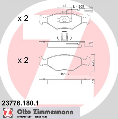 ZIMMERMANN 23776.180.1 Číslo výrobce: 23218. EAN: 4250238739531.