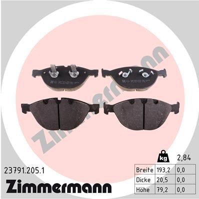 ZIMMERMANN 23791.205.1 Číslo výrobce: 23792. EAN: 4250238746409.