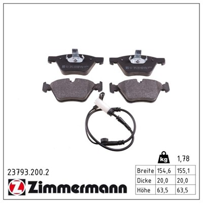 ZIMMERMANN 23793.200.2 Číslo výrobce: 23793. EAN: 4250238739609.
