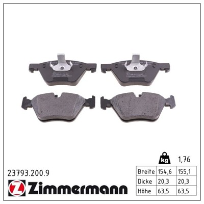ZIMMERMANN 23793.200.9 Číslo výrobce: 23793. EAN: 4250238745440.