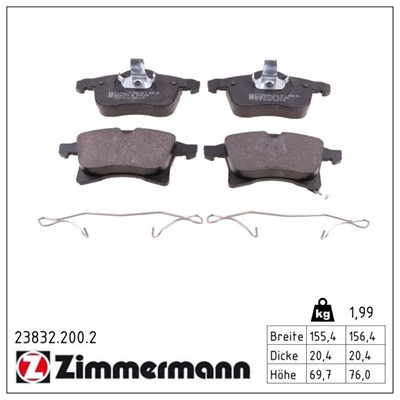 ZIMMERMANN 23832.200.2 Číslo výrobce: 23832. EAN: 4250238756651.