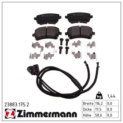 ZIMMERMANN 23883.175.2 Číslo výrobce: 23326. EAN: 4250238765370.