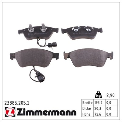 ZIMMERMANN 23885.205.2 Číslo výrobce: 23899. EAN: 4250238760672.