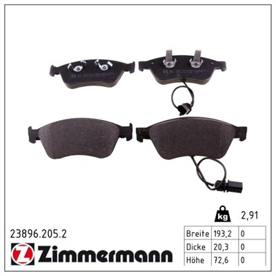 ZIMMERMANN 23896.205.2 Číslo výrobce: 23896. EAN: 4250238763543.