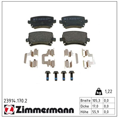 ZIMMERMANN 23914.170.2 Číslo výrobce: 23914. EAN: 4250238759096.