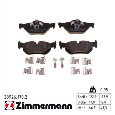 ZIMMERMANN 23926.170.2 Číslo výrobce: 23926. EAN: 4250238739944.