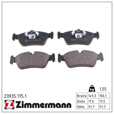 ZIMMERMANN 23935.175.1 Číslo výrobce: 23935. EAN: 4250238739982.