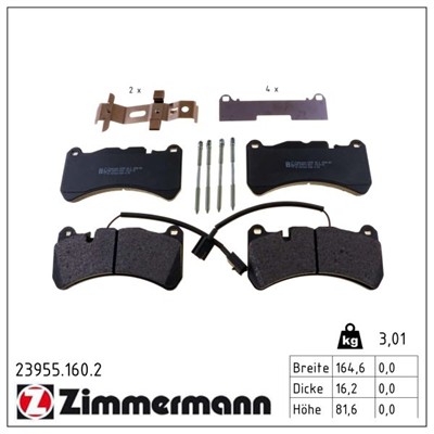 ZIMMERMANN 23955.160.2 Číslo výrobce: 22027. EAN: 4250238786290.