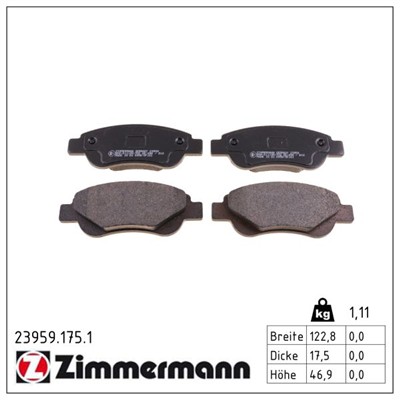 ZIMMERMANN 23959.175.1 Číslo výrobce: 23959. EAN: 4250238740018.