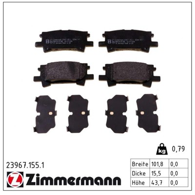 ZIMMERMANN 23967.155.1 Číslo výrobce: 23967. EAN: 4250238740049.