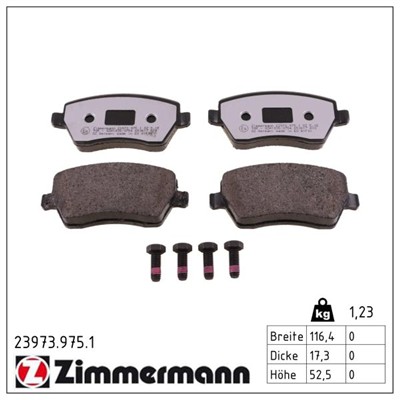 ZIMMERMANN 23973.975.1 Číslo výrobce: 23973. EAN: 4250238779179.