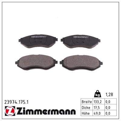 ZIMMERMANN 23974.175.1 Číslo výrobce: 23974. EAN: 4250238740087.