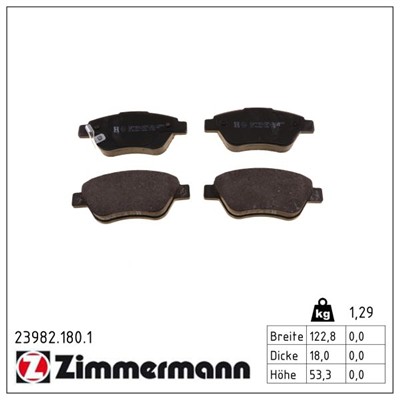 ZIMMERMANN 23982.180.1 Číslo výrobce: 23982. EAN: 4250238746713.