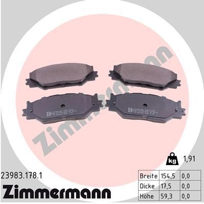 ZIMMERMANN 23983.178.1 Číslo výrobce: 23983. EAN: 4250238765714.