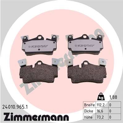 ZIMMERMANN 24010.965.1 Číslo výrobce: 24010. EAN: 4250238779186.